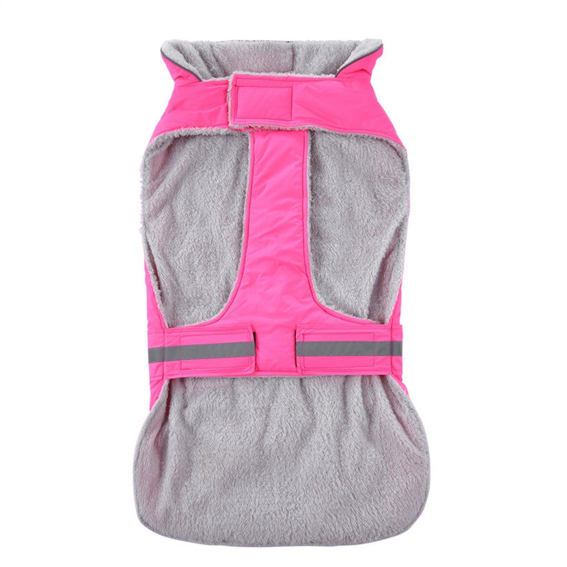 HKM-6815165 Reflective Winter Pet Jacket - Casual Polyester Clothing for All Sizes
