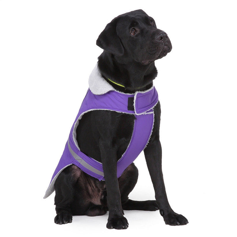 HKM-6815165 Reflective Winter Pet Jacket - Casual Polyester Clothing for All Sizes