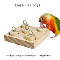 HKM-6815805 Educational Wooden Insert Column Puzzle for Small to Medium Parrots and Birds