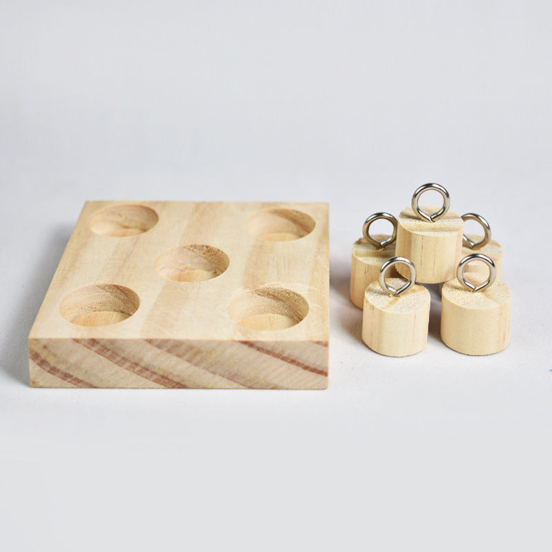 HKM-6815805 Educational Wooden Insert Column Puzzle for Small to Medium Parrots and Birds