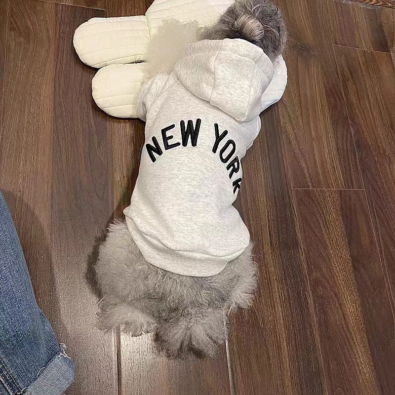 HKM-6816573 Light Gray Velvet Retro Hoodie for Pets in Various Sizes