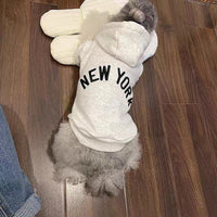 HKM-6816573 Light Gray Velvet Retro Hoodie for Pets in Various Sizes