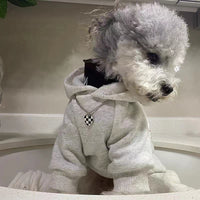 HKM-6816573 Light Gray Velvet Retro Hoodie for Pets in Various Sizes
