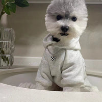 HKM-6816573 Light Gray Velvet Retro Hoodie for Pets in Various Sizes