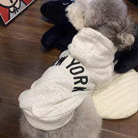 HKM-6816573 Light Gray Velvet Retro Hoodie for Pets in Various Sizes