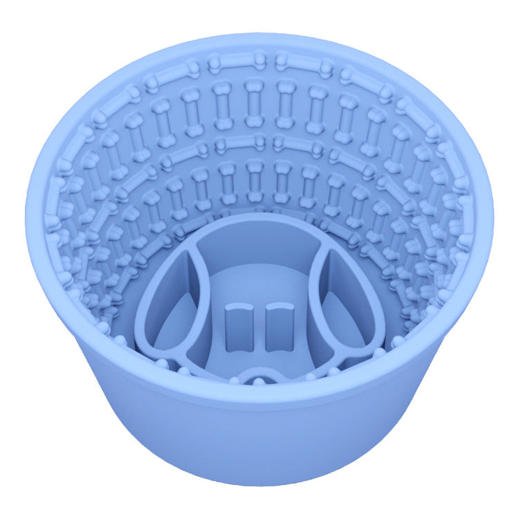 HKM-6816957 Soft and Durable Silicone Dog Food Bowl - Multi-Purpose Design in Various Colors