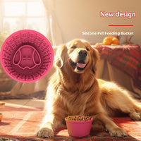 HKM-6816957 Soft and Durable Silicone Dog Food Bowl - Multi-Purpose Design in Various Colors