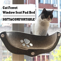 HKM-6820797 Cat Sun Hammock with Suction Cups - Durable Felt Material, Crescent Shape, UV Health Benefits, 15 kg Capacity, 3 Color Options
