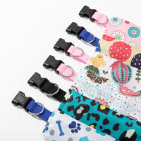 HKM-6820925 Pet Saliva Towel Dog Scarf - Cute Patterns in Blue, Pink, Orange, and Green, Size S, M, L