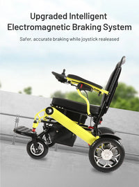 HKM-682195 Portable Folding Electric Wheelchair with D25 Lithium Battery, 120kg Load Capacity, 20km Driving Range