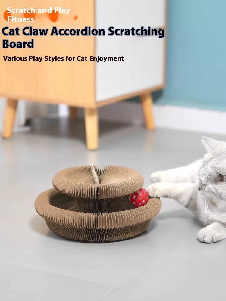 HKM-6822205 Cat Curl Scratching Board – Eco-Friendly Cardboard Scratch Pad with Interactive Design for Healthy Claw Maintenance