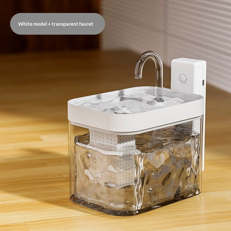 HKM-6822589 Automatic Circulation Smart Water Dispenser for Cats - USB Powered, 1.5L Capacity, Available in Various Transparent and Color Options
