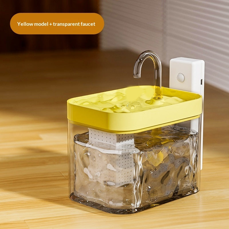 HKM-6822589 Automatic Circulation Smart Water Dispenser for Cats - USB Powered, 1.5L Capacity, Available in Various Transparent and Color Options