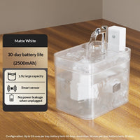 HKM-6822589 Automatic Circulation Smart Water Dispenser for Cats - USB Powered, 1.5L Capacity, Available in Various Transparent and Color Options