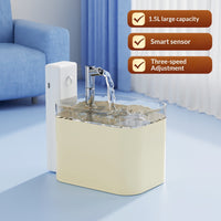 HKM-6822589 Automatic Circulation Smart Water Dispenser for Cats - USB Powered, 1.5L Capacity, Available in Various Transparent and Color Options