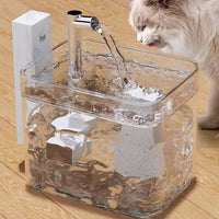 HKM-6822589 Automatic Circulation Smart Water Dispenser for Cats - USB Powered, 1.5L Capacity, Available in Various Transparent and Color Options