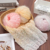 HKM-682323 XINGX Gradient Mohair Wool Yarn - Medium Thin Polka Dot Soft Blend for Knitting and Crochet