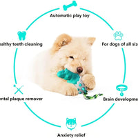 HKM-6823997 Durable Dog Teething Toy with Rope - Interactive Rubber Chew Toy for Aggressive Chewers