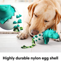 HKM-6823997 Durable Dog Teething Toy with Rope - Interactive Rubber Chew Toy for Aggressive Chewers