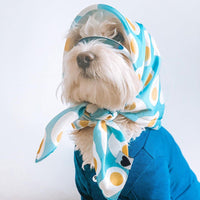 HKM-6824125 Pet Saliva Towel Triangle Scarf in Graffiti Pattern - Adjustable Sizes Available