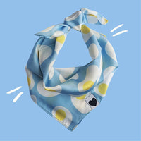 HKM-6824125 Pet Saliva Towel Triangle Scarf in Graffiti Pattern - Adjustable Sizes Available