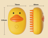HKM-6824381 Small Yellow Duck Bath Massage Comb for Dogs ¨C ABS Material