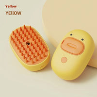 HKM-6824381 Small Yellow Duck Bath Massage Comb for Dogs ¨C ABS Material