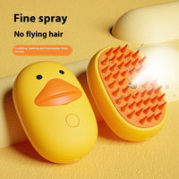 HKM-6824381 Small Yellow Duck Bath Massage Comb for Dogs ¨C ABS Material