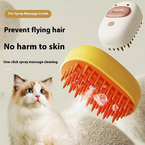 HKM-6824381 Small Yellow Duck Bath Massage Comb for Dogs ¨C ABS Material