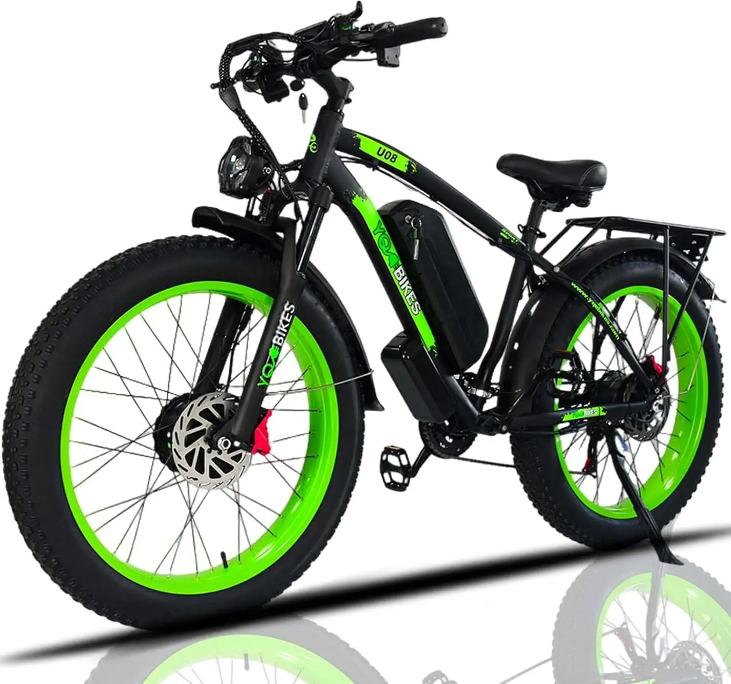 HKM-682643 Fast Electric Bike 2000W Dual Motor 26-Inch Fat Tire Mountain Bicycle for Adults