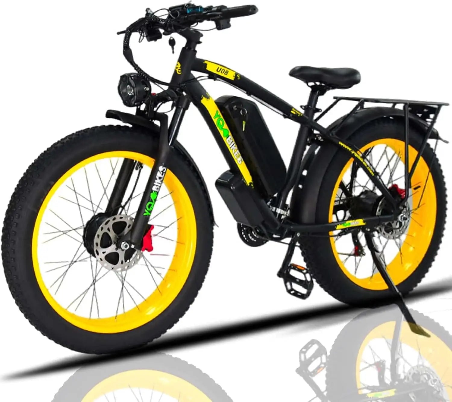 HKM-682643 Fast Electric Bike 2000W Dual Motor 26-Inch Fat Tire Mountain Bicycle for Adults