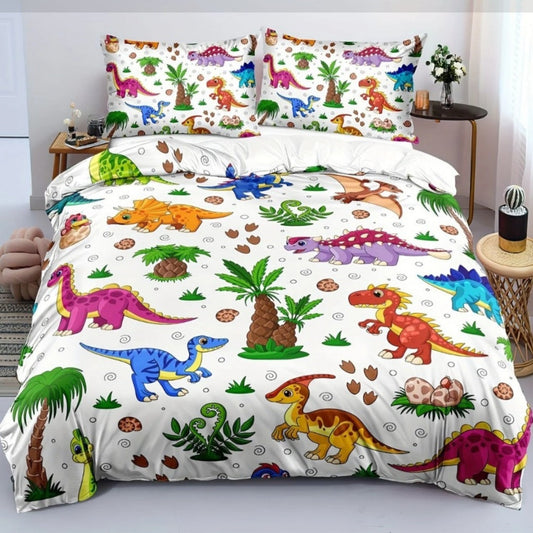 HKM-682643 Geometric Pattern Digital Printed Quilt Cover Set in Nordic Style, Available in Multiple Sizes