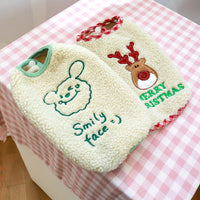 HKM-6827069 Bichon Christmas Day Elk Embroidered Warm Vest for Pets