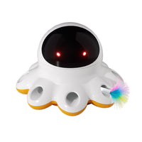 HKM-6827325 Automatic Electric Cat Teaser Toy with Rechargeable Power and Colorful Feathers