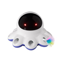 HKM-6827325 Automatic Electric Cat Teaser Toy with Rechargeable Power and Colorful Feathers