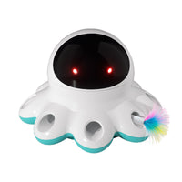 HKM-6827325 Automatic Electric Cat Teaser Toy with Rechargeable Power and Colorful Feathers