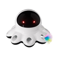HKM-6827325 Automatic Electric Cat Teaser Toy with Rechargeable Power and Colorful Feathers