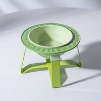 HKM-6828477 Ceramic Cat and Dog Bowl with Anti-Tumble Design and Neck Protection Stand
