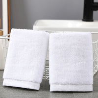 HKM-682899 Pure Cotton White Square Towel 30x30 cm with Quick Absorption, Soft Texture