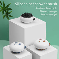 HKM-6829757 Panda-Shaped Silicone Pet Shower Brush for Dogs and Cats with Soft Bristles