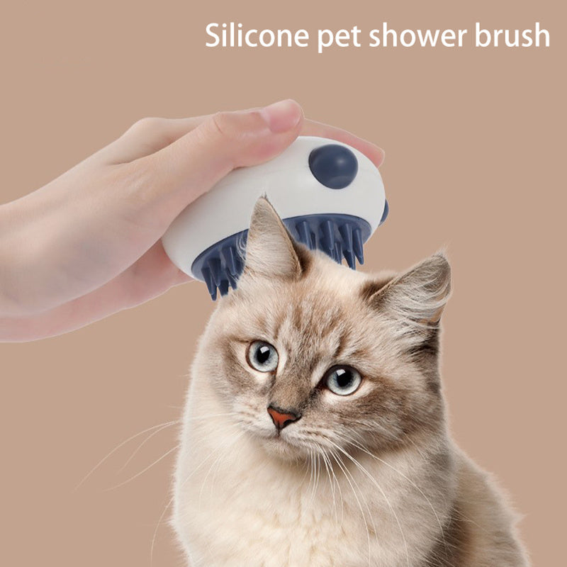 HKM-6829757 Panda-Shaped Silicone Pet Shower Brush for Dogs and Cats with Soft Bristles