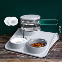 HKM-6832445 Automatic 1.8L Non-Plug-in Water and Food Feeder with Stable Design and Easy-to-Clean Bowl