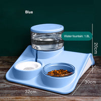 HKM-6832445 Automatic 1.8L Non-Plug-in Water and Food Feeder with Stable Design and Easy-to-Clean Bowl
