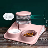 HKM-6832445 Automatic 1.8L Non-Plug-in Water and Food Feeder with Stable Design and Easy-to-Clean Bowl