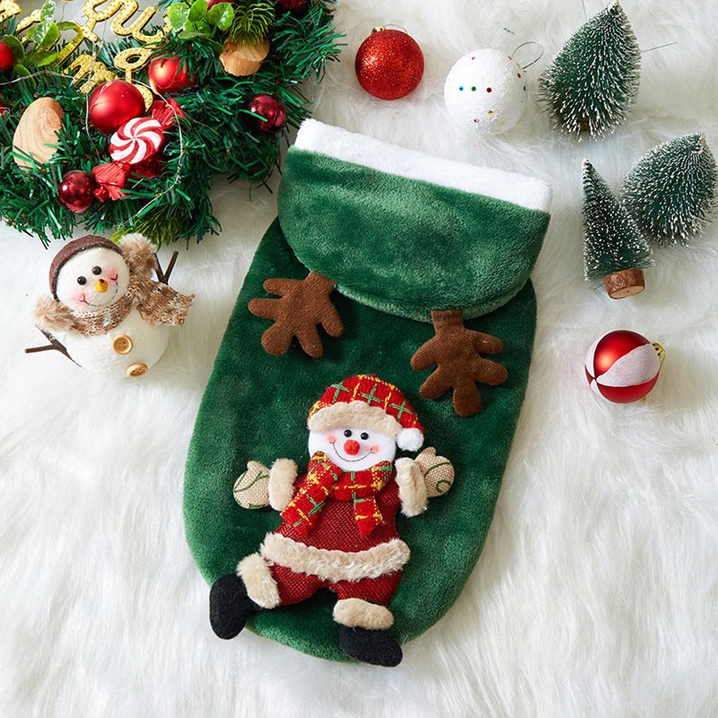 HKM-6832829 Festive Flannel Hoodies for Small and Medium Dogs and Cats - Perfect Christmas Costume for Pets