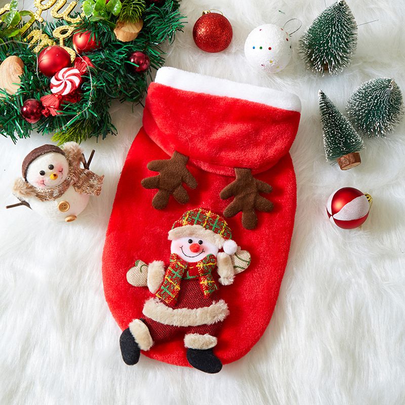 HKM-6832829 Festive Flannel Hoodies for Small and Medium Dogs and Cats - Perfect Christmas Costume for Pets