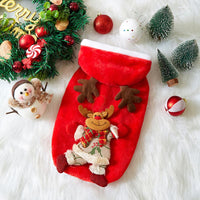HKM-6832829 Festive Flannel Hoodies for Small and Medium Dogs and Cats - Perfect Christmas Costume for Pets