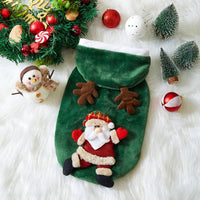HKM-6832829 Festive Flannel Hoodies for Small and Medium Dogs and Cats - Perfect Christmas Costume for Pets
