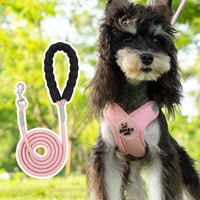 HKM-6833725 Pet Vest with Hand Holding Rope - Available in Pink, Green, Yellow, and Blue, Made of Durable Polyester