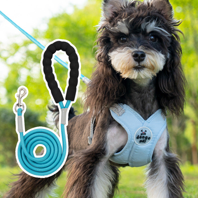 HKM-6833725 Pet Vest with Hand Holding Rope - Available in Pink, Green, Yellow, and Blue, Made of Durable Polyester